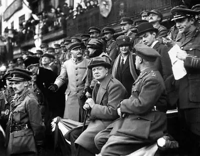 Winston Churchill Watches The March Past Of The 47th Division Old Photo • $8.50