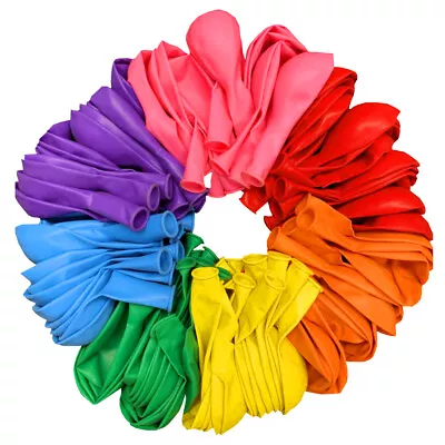 PMLAND 100 Pieces Rainbow Set Assorted Color Latex Party Balloons 12 Inches • $11.99