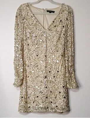 Aidan Mattox Champagne Sequin Dress Size 2 • $35