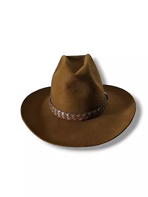 Vintage Brown Stetson Cowboy Western Hat XXXX Mens Size 7 1/2 • $73.15