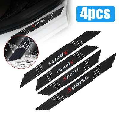 Flexible Accessories Car Door Scuff Plate Sill Cover Panel Step Protector Black • $16.88