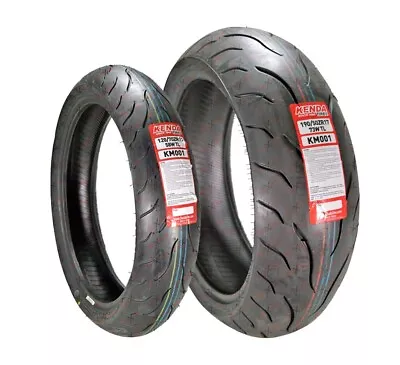 Kenda 120/70ZR17 190/50ZR17 Front And Rear Motorcycle Tires Set KM1 KM001 • $199.99