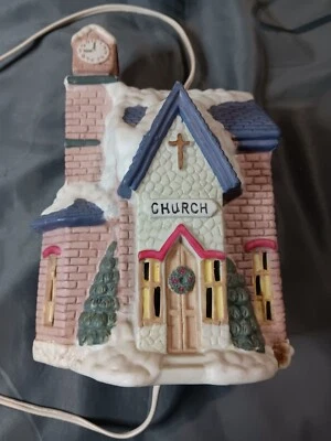 $9.99 • Buy Christmas Village House, Church Vintage, Christmas House