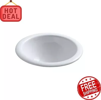 Compass Drop-In Vitreous China Bathroom Sink In White NEW • $334.26