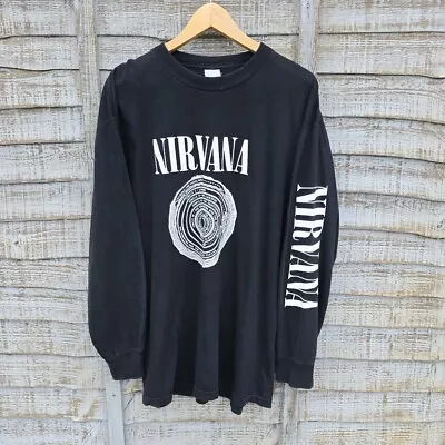 Vintage 90s Nirvana Vestiblue Single Stitch Longsleeve Band T Shirt • $884.05