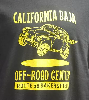 CALIFORNIA BAJA Retro T-Shirt For VW Volkswagen Bug Beetle Off Road Racing 1000 • $16.95