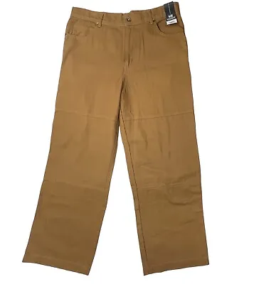 NO BOUNDARIES Canvas Carpenter Pants Men's Trailblazer Brown Slouch Grunge NEW • $18.99