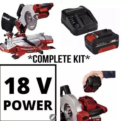 £209.98 • Buy Einhell Cordless 18V Mitre Saw Power X Change TE-MS 18/210 LI