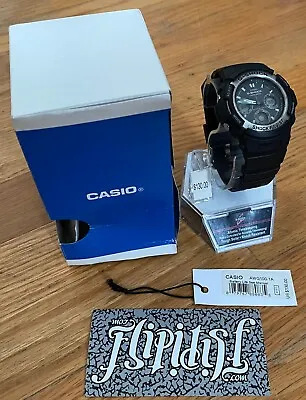 Casio G-shock Black Tough Solar Watch Awg-100 Digital Vtg Rare Limited Edition • $70