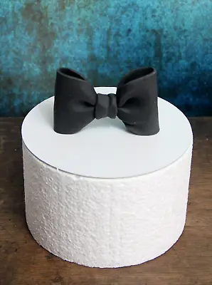 Edible Handmade Black BOW Cake Topper • £13.99