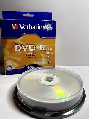 Verbatim DVD-R 4.7GB 10 Pk 16x Speed Sealed Blank Recordable DVD 10 Discs • $9.95