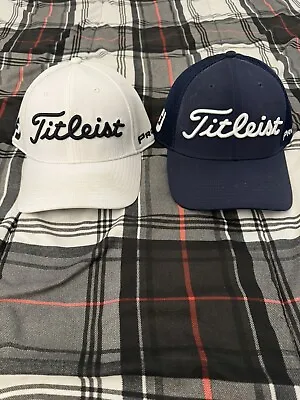 Titleist Tour Sport Mesh Fitted Golf Hats S/M - Navy & White • $30