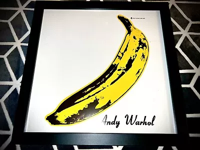 VELVET UNDERGROUND Andy Warhol METAL PLEXI FRAMED 12” Album Flat POSTER *No LP* • $35