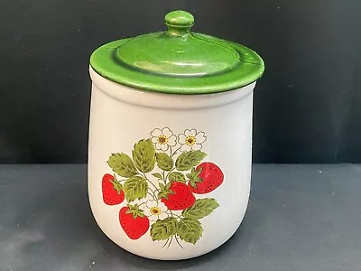 McCoy Pottery  STRAWBERRY COUNTRY  #133 ~ Canister ~ 10 1/2  Tall W/Lid • $23.99