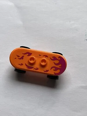 £1.49 • Buy Lego 42511 Orange Skateboard W/Magenta Flames Black Wheels 41335 Minifig Access