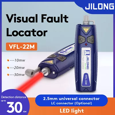  Fiber Optic Visual Fault Locator VFL Up To 30mw 25-30KM Fiber Checker With LED • $19.91