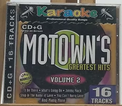 Motown's Greatest Hits Volume 2 By Karaoke Bay - 16 Tracks (CD+G 2006) • $19.96