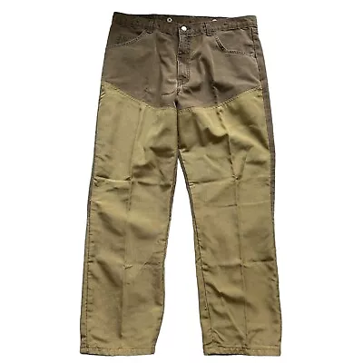 Wrangler Pro Gear Men’s Brown/Tan Briar Brush Hunting Pants Jeans - 38x30 • $27