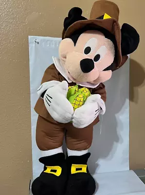 Fall Thanksgiving Disney 24/22 In Tall Mickey & Minnie Mouse Pilgrim Greeter • $120