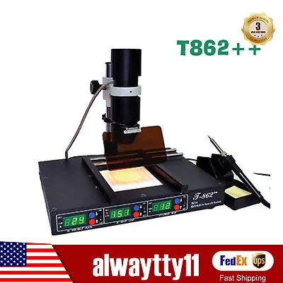 T862++ Infrared Irda BGA - Smt Smd Welder Reflow Rework & Soldering Station NEW • $198