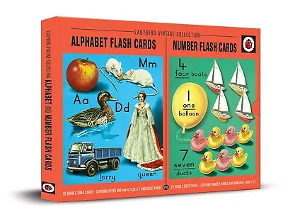 Ladybird Vintage Collection Alphabet & Number Flash Cards Book NEW • £10.31