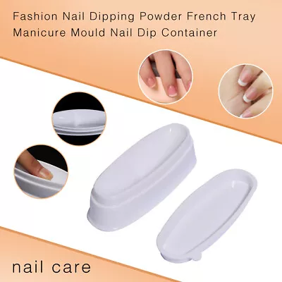 Fashion Nail Dipping Powder French Tray Manicure Mould Nail Dip Container • $8.53