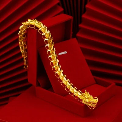 $44.92 • Buy 2022 New Chinese Gold Dragon Bracelet Exclusive Chinese Traditional Men Jewelry