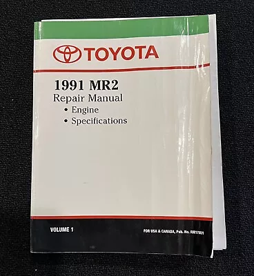 Toyota MR2 SW20 Factory OEM Service Repair Manual RM179U1 • $39.99