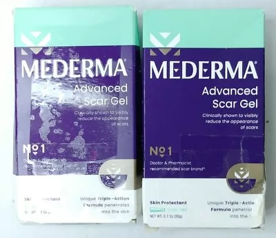 2x Mederma Advanced Scar Gel 20 G 0.70 Oz EXP 8/2024 ⭐LOT OF 2⭐New In OPEN BOX • $24.95