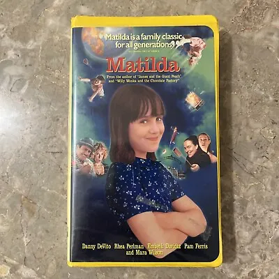 Matilda VHS 1996 Movie In Yellow Clamshell Case Video Cassette Tape • $2.99