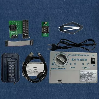 XGecu T48 (TL866-3G) Programmer For 16 Bit EPROM 40/42 Pin ZIF Adapter+UV ERASER • $86