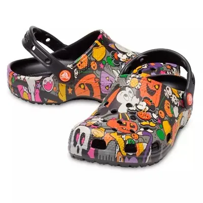 Disney Parks Halloween Crocs Mickey Minnie Mouse Pumpkin Clogs Holiday Shoes • $79.95