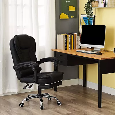 £79.99 • Buy Executive Office Chair PU Leather Padded Recline Computer PC Swivel Desk Chair