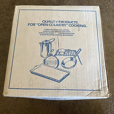 $125 • Buy Vintage Mirro Aluminum OPEN COUNTRY CAMP COOKWARE SET 14 Piece 4 Person Set Look