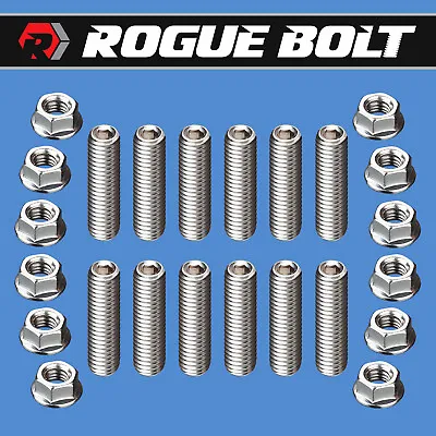 Sbc Header Stud Kit Bolts Stainless Steel Small Block Chevy 283 327 350 400 Tpi • $20.95