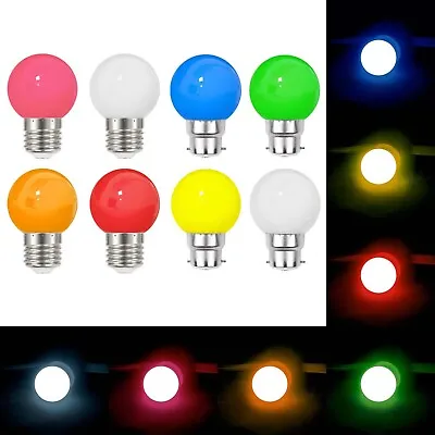 5pcs 3W B22 E27 G45 LED Coloured Bulbs Garden Party Wedding Fairy Festoon Lights • £7.50