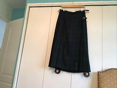 Laura Ashley Pure Wool Tartan Pleated Skirt 18 • £20