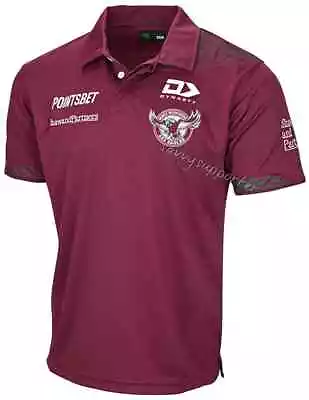 Manly Sea Eagles 2023 NRL Mens Maroon Media Polo Shirt Sizes S-7XL BNWT • $74.95