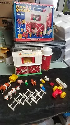 Vintage 1985 Fisher-Price Little People FARM In Box 2501 Almost Complete • $59.99