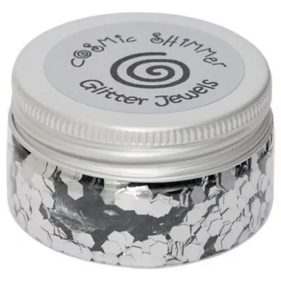 Cosmic Shimmer Glitter Jewels - Silver Hexagon • £6.99