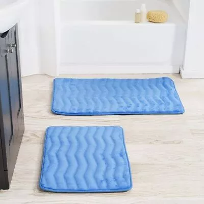 2 Piece Soft Memory Foam Bath Mat Set Quick Dry Choice Of Colors • $24.99