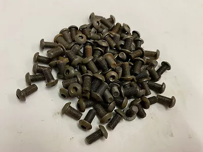 1/4-28 X 1/2  Alloy Button Socket Head Cap Screw Bolts Fine Black Oxide QTY 100 • $13.49