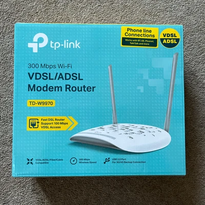 £8 • Buy TP-Link TD-W9970  300Mbps Wireless Modem Router - White