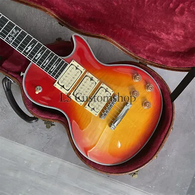 Cherry Sunburst Ace Frehley Electric Guitar Budokan Flamed Maple Top W/ Case • $355.30