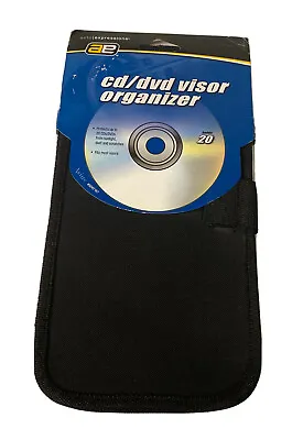 Car Sun Visor 20 CD DVD Case Storage Holder Disc Organizer Universal Fit Black • $17.85