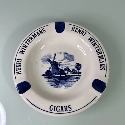 Holland Delft Blue Henri Wintermans Cigar Ashtray • $7.99