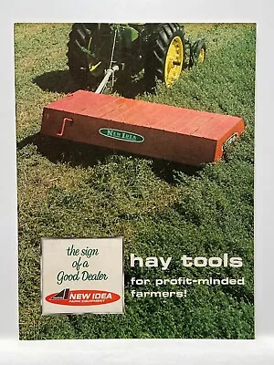 Vintage Avco New Idea Farm Equipment Tractor Hay Tools Folded Sales Brochure • $9.74