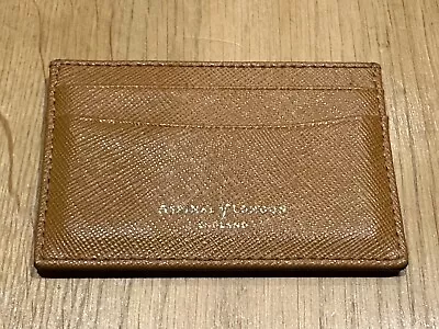 Aspinal Of London Leather Credit Card Holder Mustard Colour • £35