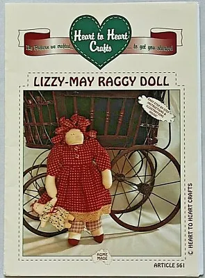  Lizzy - May  Raggy Doll Pattern By Heart To Heart Crafts • $13