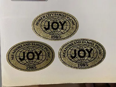 Nice Lot Of 3 Different Gold Glitter Joy Mining Stickers • $10